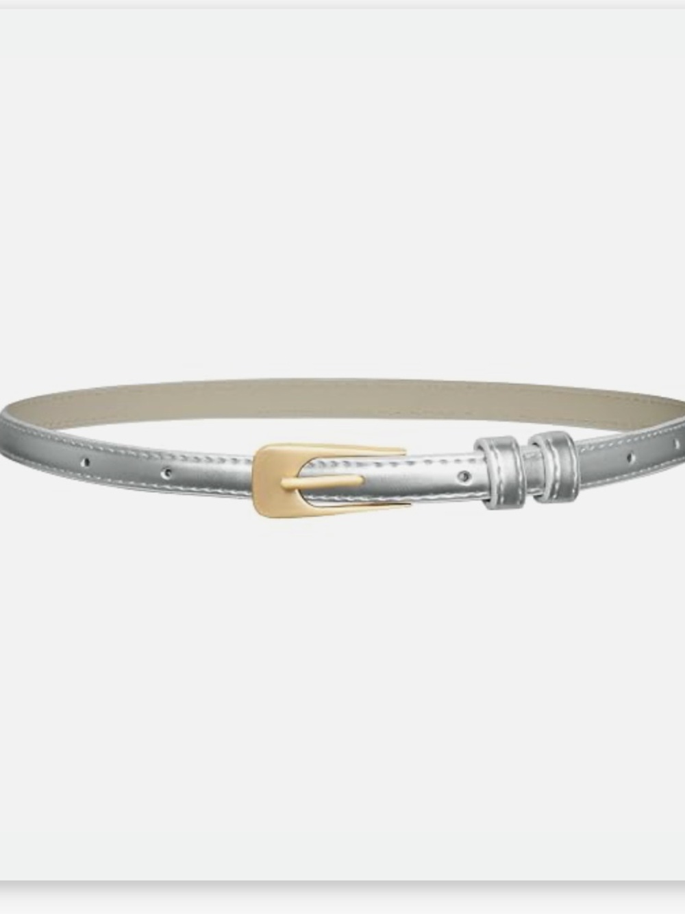 Skinny silver belt